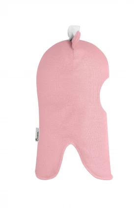 Зимняя шапочка шлем Corona.hm "Мисс Минни" на кнопочках розовый