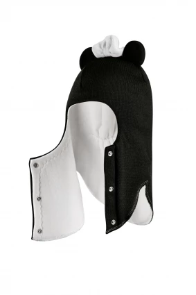 Зимняя шапочка шлем Corona.hm "Мисс Минни" на кнопочках черный