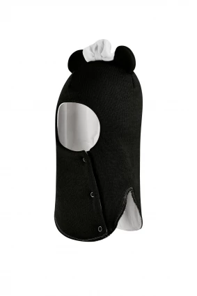 Зимняя шапочка шлем Corona.hm "Мисс Минни" на кнопочках черный