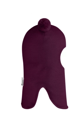 Зимняя шапочка шлем Corona.hm "Пандочка" бордо