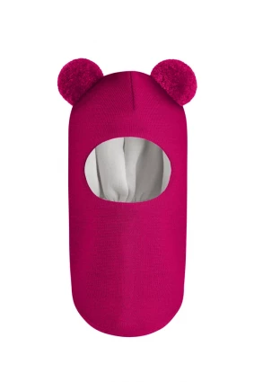 Зимняя шапочка шлем Corona.hm "Пандочка" малина