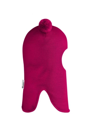 Зимняя шапочка шлем Corona.hm "Пандочка" малина