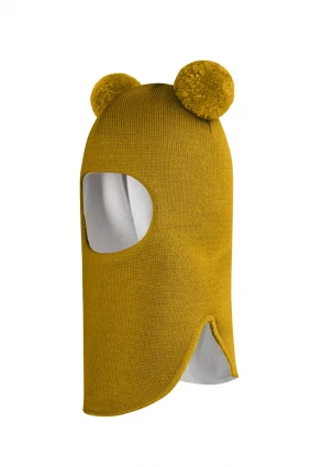 Зимняя шапочка шлем Corona.hm "Пандочка" медовый