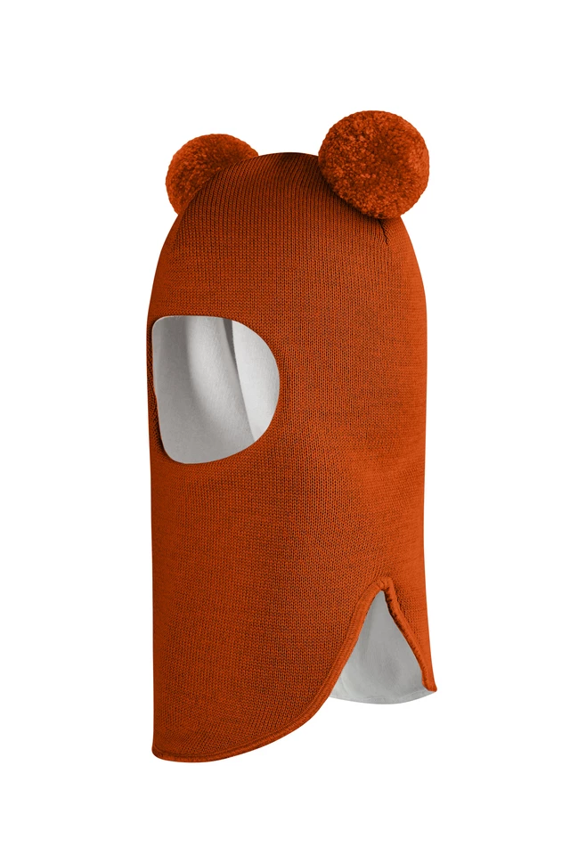Зимняя шапочка шлем Corona.hm "Пандочка" оранж