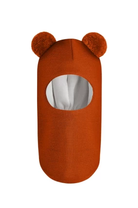 Зимняя шапочка шлем Corona.hm "Пандочка" оранж