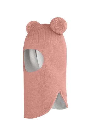 Зимняя шапочка шлем Corona.hm "Пандочка" пудра