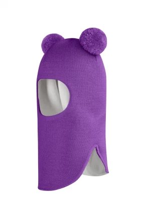 Зимняя шапочка шлем Corona.hm "Пандочка" фиалка