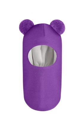 Зимова шапочка-шолом Corona.hm "Пандочка" фіалка