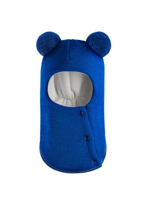 Зимова шапочка-шолом Corona.hm "Пандочка"  із кнопками  електрик