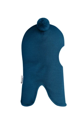 Зимова шапочка-шолом Corona.hm "Пандочка"  із кнопками  морскька хвиля