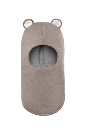 Зимняя шапочка-шлем Corona.hm "Мисс Мишутка"  капучино