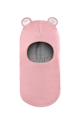 Зимняя шапочка-шлем Corona.hm "Мисс Мишутка"  розовый