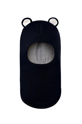 Зимова шапочка-шолом Corona.hm "Міс Ведмедиця" синій оксамит