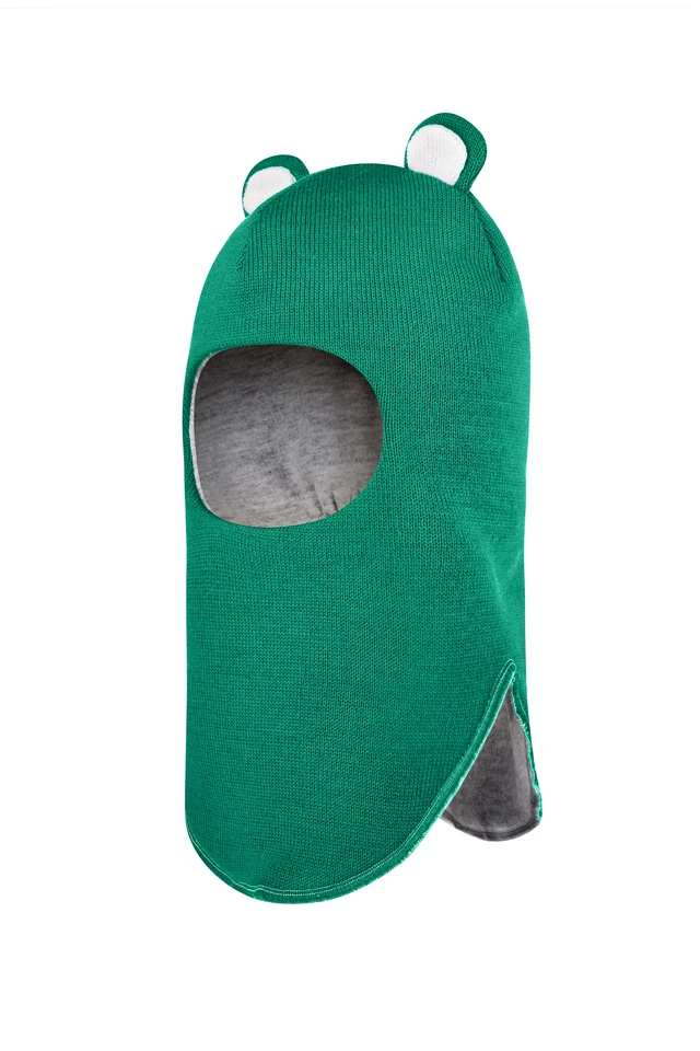 Зимова шапочка-шолом Corona.hm "Міс Ведмедиця" смарагд