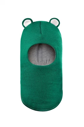 Зимова шапочка-шолом Corona.hm "Міс Ведмедиця" смарагд