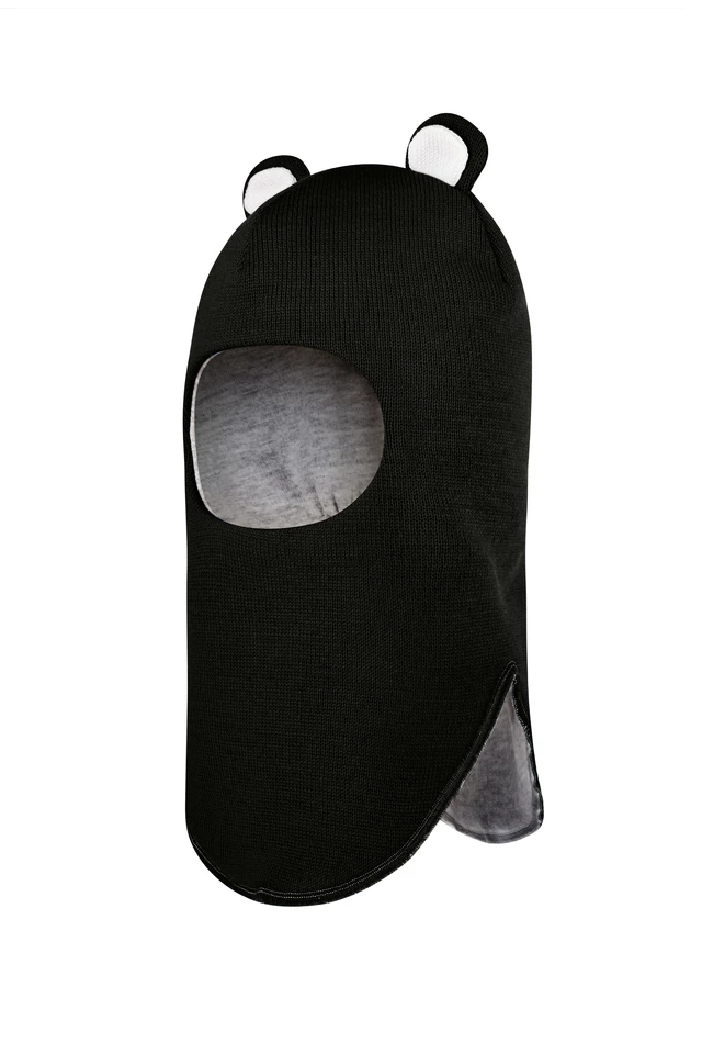 Зимова шапочка-шолом Corona.hm "Міс Ведмедиця" чорний