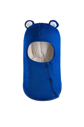 Зимова шапочка-шолом Corona.hm "Міс Ведмедиця" з кнопочками електрик