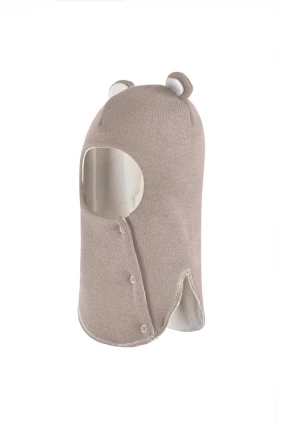 Зимова шапочка-шолом Corona.hm "Міс Ведмедиця" з кнопочками лате