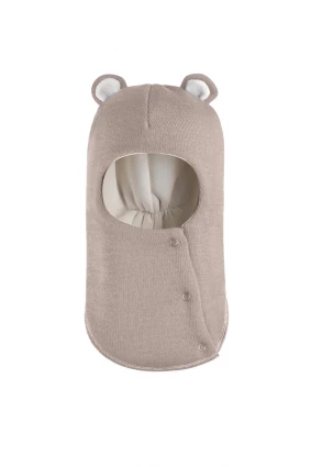 Зимова шапочка-шолом Corona.hm "Міс Ведмедиця" з кнопочками лате