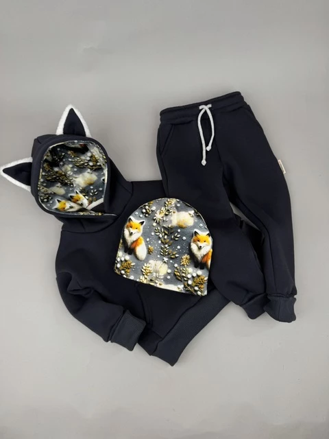 Костюм Corona.hm *Лисичка* графіт з шапочкою (шапочка на вибір)