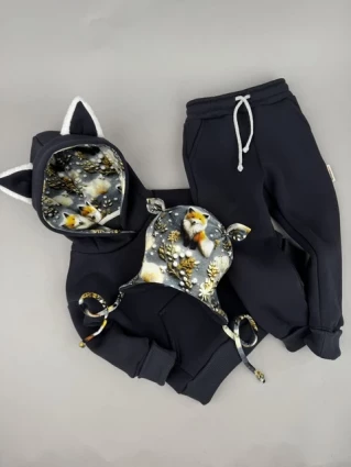 Костюм Corona.hm *Лисичка* графіт з шапочкою (шапочка на вибір)