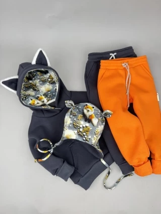 Костюм Corona.hm *Лисичка* графіт з додатковими штанами та шапочкою (шапочка на вибір)