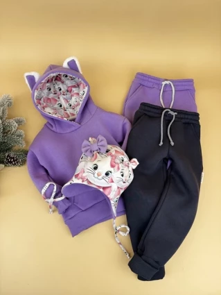 Костюм Corona.hm *Кицюня* фіалка  з додатковими штанами та шапочкою (шапочка на вибір)