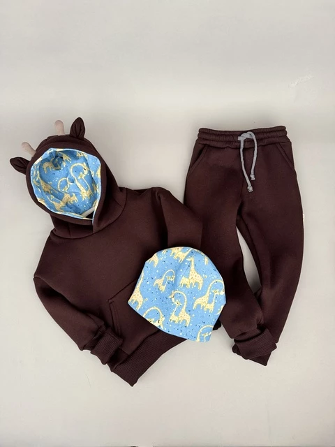 Костюм Corona.hm *Жирафчик* шоколадний з шапочкою (шапочка на вибір)