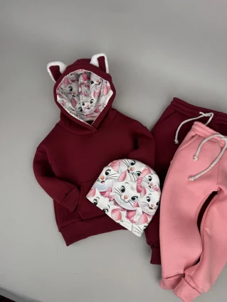 Костюм Corona.hm *Кицюня* бордо з додатковими штанами та шапочкою (шапочка на вибір)