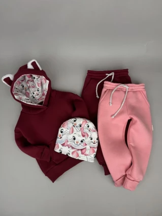 Костюм Corona.hm *Кицюня* бордо з додатковими штанами та шапочкою (шапочка на вибір)