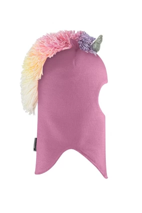 Зимова шапочка-шолом Corona.hm "Єдиноріжка" пильно-рожевий
